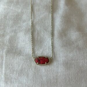 Red Kendra Scott necklace, Kendra Scott Elise necklace